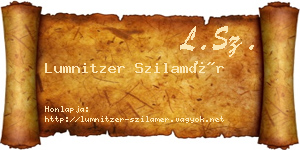 Lumnitzer Szilamér névjegykártya